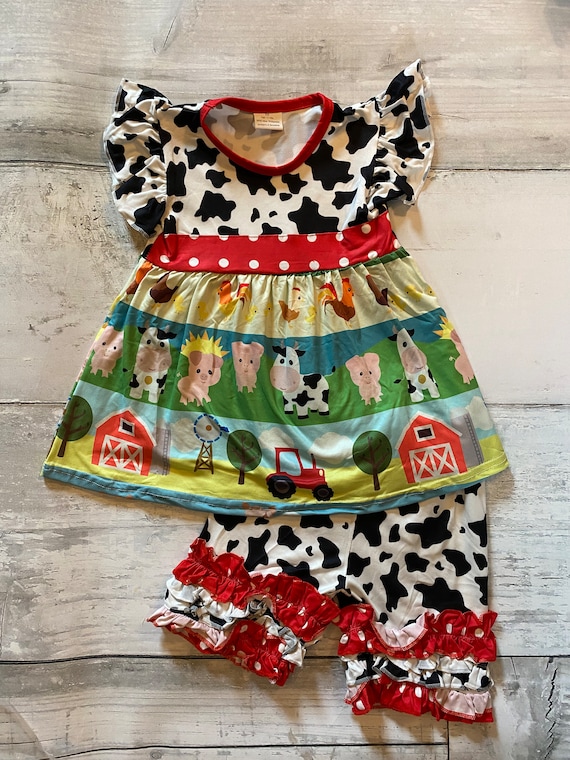 Farm Animals Cow Print Outfit