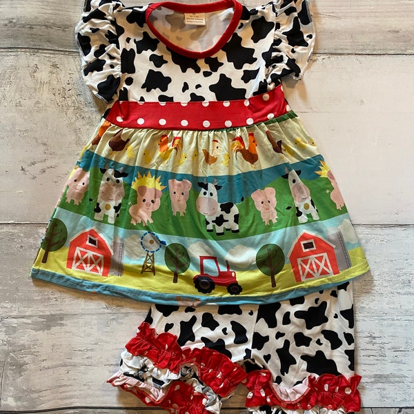 Farm Animals Cow Print Outfit