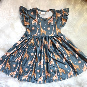 Giraffe Print Twirly Dress