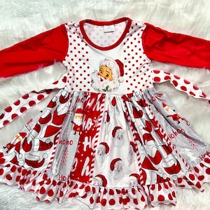 Santa Christmas Twirly Dress