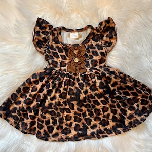Leopard Print Twirly Dress