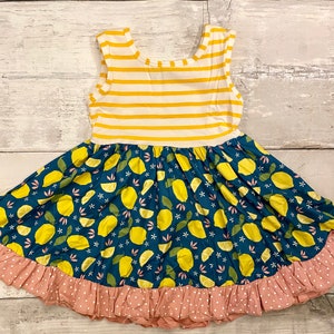 Lemon Tank Ruffle Dress