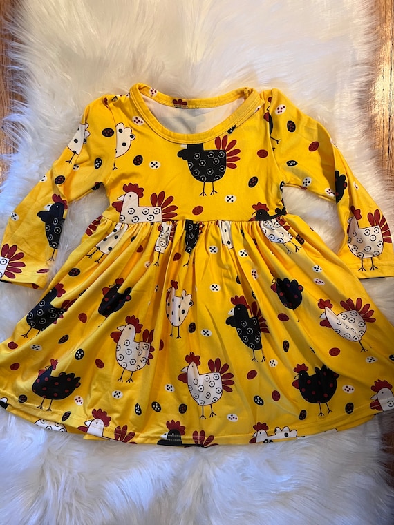 Chicken Long Sleeve Dress Chicken Long Sleeve Dress