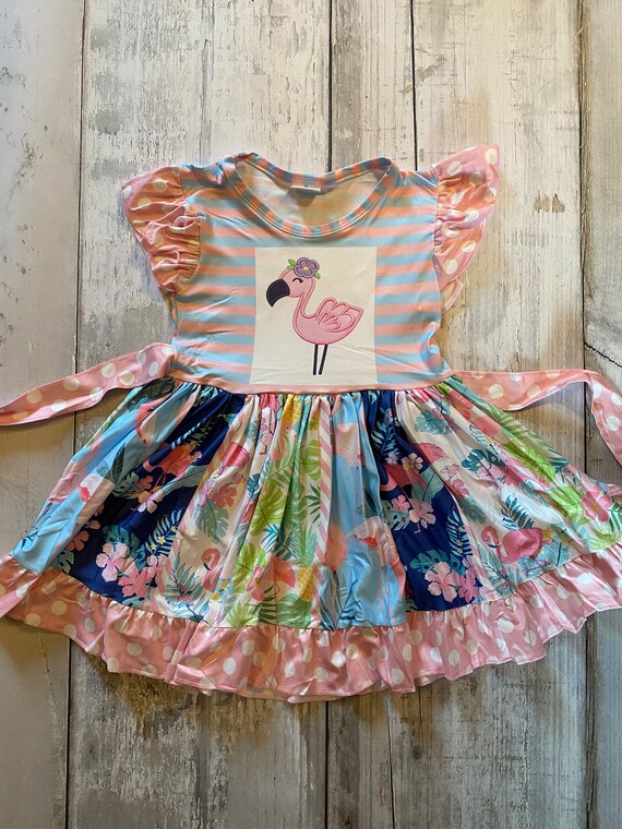 Pink flamingo sundress discount
