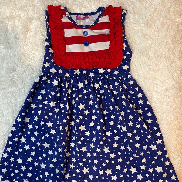 Stars Stripes 4th of July Tunic Dress