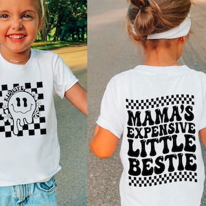 Mama's dure kleine bestie Svg Png, Pocket en Back Svg Png, Trendy Svg Png, Funny Toddler Shirt, Digitale Download
