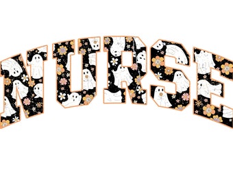 Retro Halloween Nurse PNG, Retro Halloween png, Groovy Halloween Sublimation Designs, Hippie Halloween, Spooky Nurse png, Sublimation