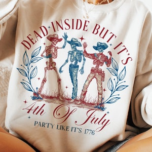 Dead Inside, 4. Juli Png, Lustiges 4. Juli Png, Retro Independence Png, American Patriotic Shirt png, Skeleton Sublimation, Trendy USA