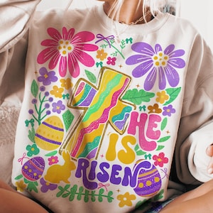 Ha resucitado PNG, Retro Pascua Png, Mateo 28:6, Pascua cristiana png, Pascua Jesús png, Versículo bíblico Png, Pincelada de Pascua, Conejito de Pascua