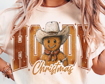 Howdy Chrsitmas Gingerbread man PNG, Christmas Season Png, Christmas western PNG, Christmas png, Retro Christmas Shirt PNG, howdy png files