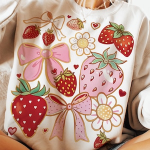 Coqueta de fresa boho PNG, fresas preppy png, festival de fresa png, fresa de verano png, floral stawberry png, boho verano png