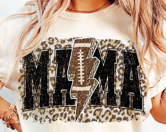 Football Mama lightning bolt Png, Touchdown Season Shirt Png, Football Leopard Png, Football Mom Png, Game Day Sublimation Designs, Leopard