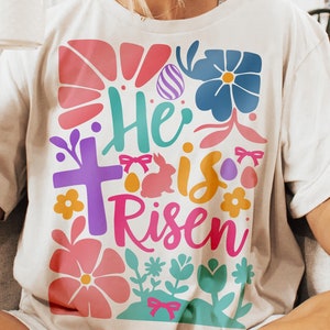 Er ist auferstanden PNG, Retro Ostern Png, Matthäus 28: 6, Christliches Ostern Png, Ostern Jesus Png, Bibel Vers Png, Ostern Pinselstrich, Osterhase