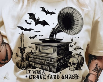 Graveyard Smash Halloween PNG Retro Scary Funny Halloween Png Witch Png Spooky Season Funny Sarcastic Halloween humor Trendy Png Goth Png