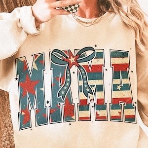 4 juillet mama coquette bow png, American girl png, mama mini png, star and stripe png, memorial day png, usa png, american mama png