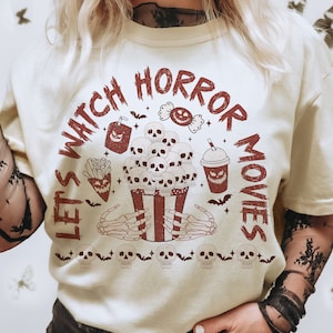 Let&#39;s Watch Horror Movies Png Svg, Horror svg png, Halloween svg, Horror Movies png, Halloween Movies, Halloween Sublimation Design, Retro