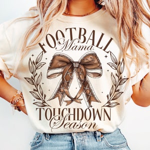 Football Mama Bow Png, Fall Coquette Bow PNG, Touchdown Season Shirt Png, Football Sport Png, Football Mom Png, Game Day Sublimation Designs