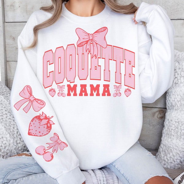 Coquette Design, Mama png,Cherry png ,Mama mini png, Soft Girl Era png, Pink Bow, Aesthetic, Social Club png, coquette shirt design