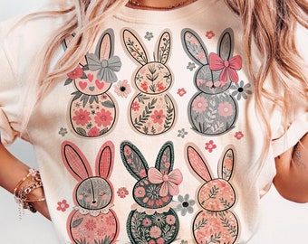 Coquette Easter Bunny Floral png, Easter Bunny png, Coquette Easter png, Retro Easter png, Girly Easter Kids Bow, Bunny png, Spring Floral