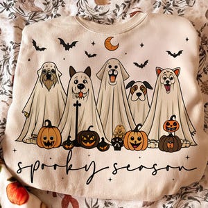 Retro-Geist-Hund PNG, Gruselige Saison PNG, Halloween-Geist-Hund Png, Halloween-Kürbis Hund Png, Hund Halloween Png, Süßer Boo Hund Halloween Png