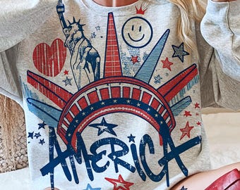 4th of July Statue of Liberty Png, USA Png, America 4th July Png Design, Graffiti America Png, USA America Flag, American Girl Shirt Designs