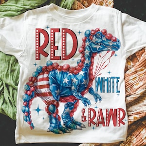 Rot, Weiß und Rawr, Amerika png, Unabhängigkeitstag, 4. Juli png, Kleinkind Dinosaurier png, amerikanischer Junge png, amerikanischer Dude png, png Dateien