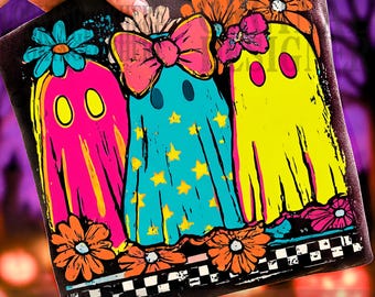 Halloween-Geist Neon Png, süßer Boo-Geist, Kokette Png, Halloween Png, lustiges Halloween Png, gruselige Jahreszeit Png, Trending Design