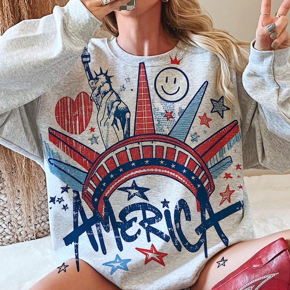 4th of July Statue of Liberty Png, USA Png, America 4th July Png Design, Graffiti America Png, USA America Flag, American Girl Shirt Designs