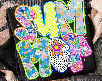Summer floral PNG, Coquette Summer PNG, Retro Summer Png, Beach Png, Hello Summer Png, Summer Checkered Png, Summer Brushstroke Png