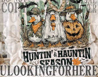 Huntin' and hauntin season png, Wild Duck Hunting PNG, Retro Boys Toddler Sublimation Design, hunting wife tee idea (Digital Download)
