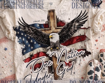 Una nación bajo Dios (Png), Águila de América (Png), Día de la Independencia, 4 de julio (Png), diseños cruzados del 4 de julio (Png), Día conmemorativo cristiano (Png)