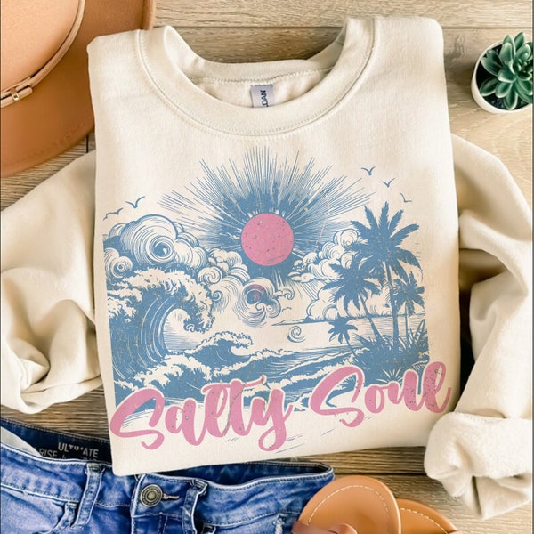 Summer Salty Soul png, Trendy Summer Png, Beach png, Beach vibes png, Aesthetic Summer png, Trendy Summer Png, Funny Sarcastic png