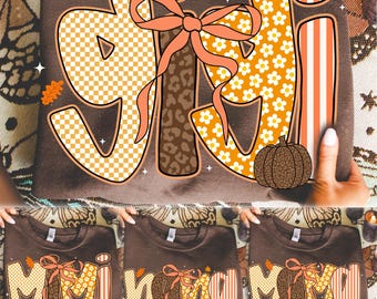 Preppy Floral Fall Mama Bundle png, Fall Pumpkin Png, Pumpkin Lace png, Ditsy Floral Fall png, Autumn png, Coquette Fall png, Pumpkin Spice
