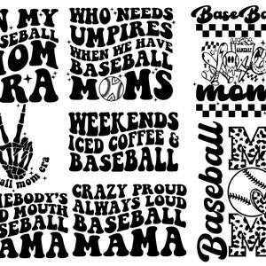 Honkbal moeder bundel Svg Png, trendy honkbal svg png, honkbal mama Svg Png, Mama tijdperk svg png, sport moeder svg, golvende tekst svg