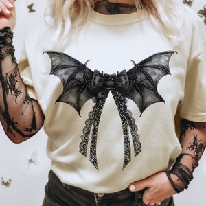 Halloween Bat Gothic Kokietka kokarda png, retro halloween png, trendy png, Gothic png, czarna kokarda png, miękka dziewczyna png, Gothic png, Bat png