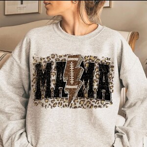 Football Mama lightning bolt Png, Touchdown Season Shirt Png, Football Leopard Png, Football Mom Png, Game Day Sublimation Designs, Leopard image 5