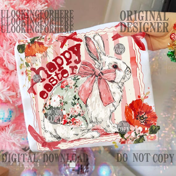 Girly happy Easter Png, preppy Easter Png, Coquette Egg png, easter Shirt png, Retro Easter Png, Easter Coquette Bow png, Girly Easter Png