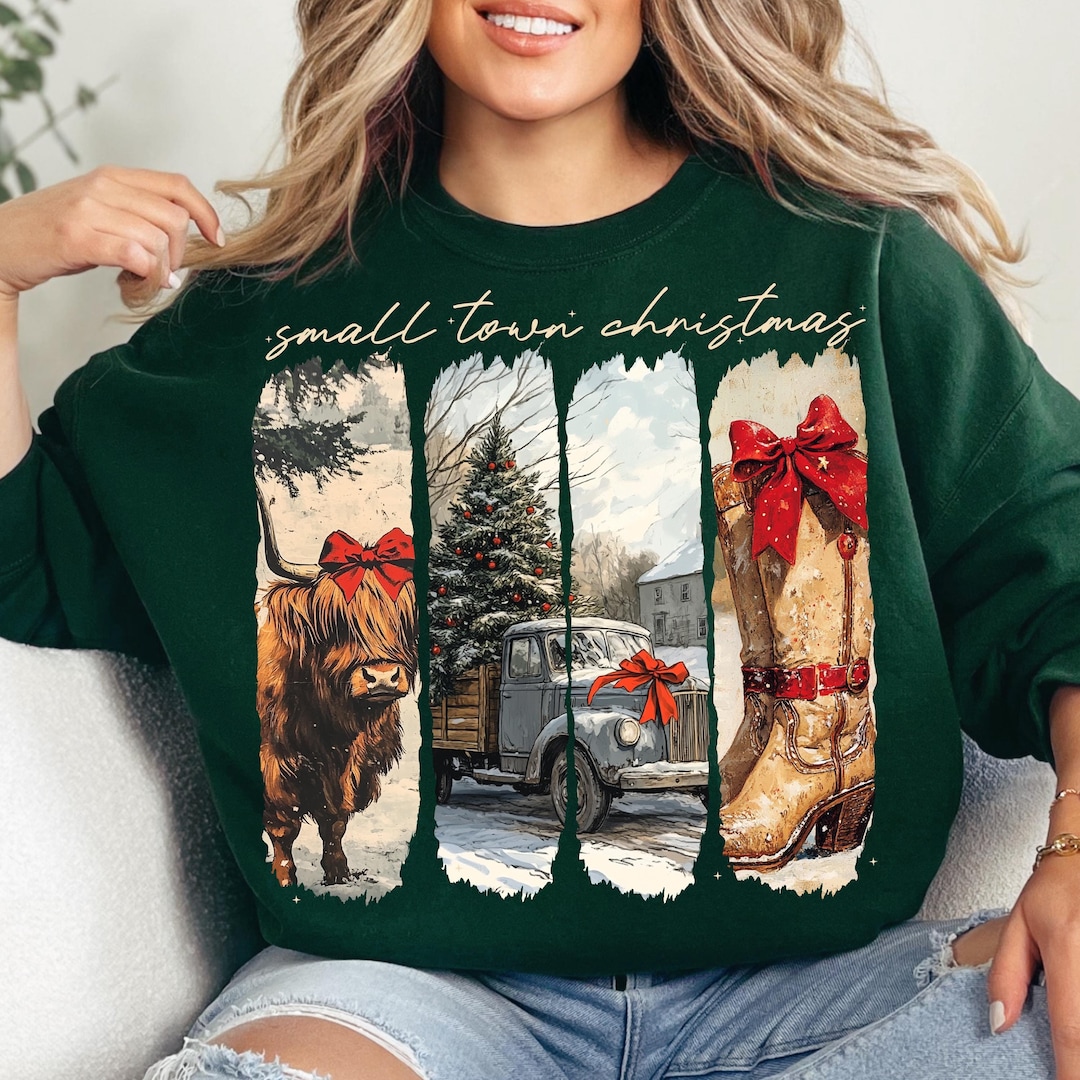 Vintage Small Town Christmas PNG, Cowgirl Png, Small Town Girl