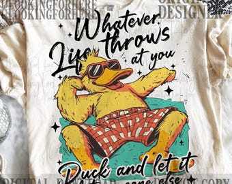 Funny Duck Sarcastic Retro Design PNG (Digital Download)
