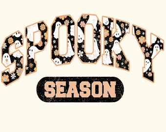 Retro Halloween Spooky Season png, Halloween sublimeringsdesign, Halloween svg, Spooky Season, trendig Halloween-tröjadesign, retro png