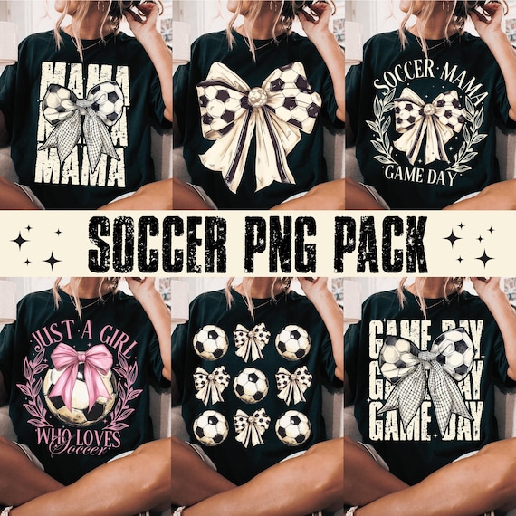 Coquette Soccer Bundle Png, Coquette Bow PNG, Game day Shirt Png, Soccer Sport Png, Soccer Mom Png, Soccer Girly Sublimation Designs