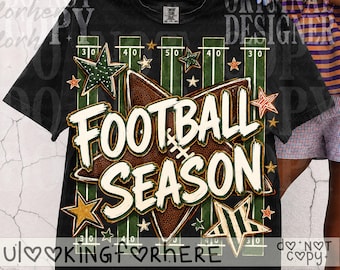 Striped Football season png, football mama tee idea, girly football lover png, fall touchdown png (Digital Download)