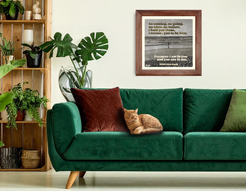 Thich Nhat Hanh Beach Quote Poster Spiritual Art Mindfull Wall