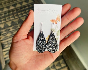 Wowza Black Teardrop Earrings