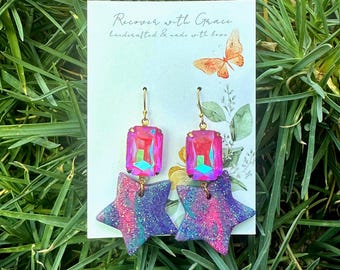 Electric Stardust Drop Earrings