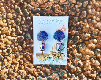 90’s Flair Golden Sun Drop Earrings