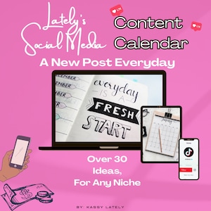Social Media Content Calendar for Small Business Owners , Social Media Content Calendar, Social Media Marketing Planner,Digital Download
