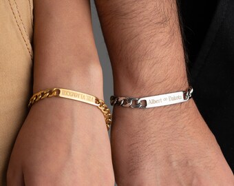 Personalized Couples Bracelet - Etsy 
