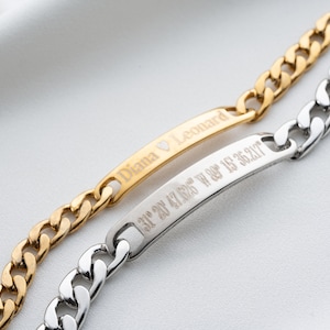 Personalized Steel Couple Bracelets, Custom Matching Bracelet For Couple, Friendhip Bracelets, Relationship Bracelets, Gift For Couples, image 4
