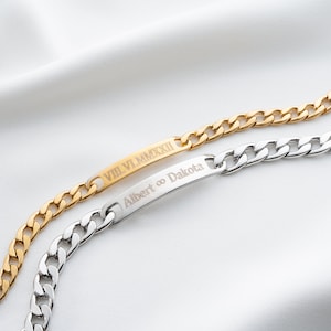 Personalized Steel Couple Bracelets, Custom Matching Bracelet For Couple, Friendhip Bracelets, Relationship Bracelets, Gift For Couples, image 6